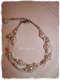 Très folie bracelet perles nacrées blanc